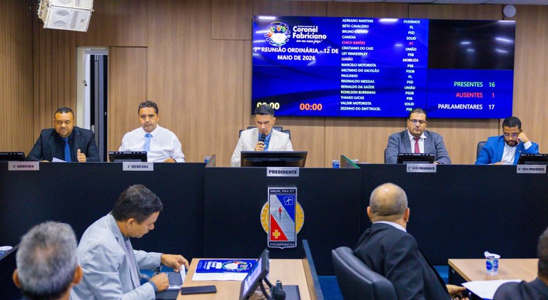 🏛️ Resumo da 7ª Reunião Ordinária da Câmara Municipal de Coronel Fabriciano – 12 de maio de 2026