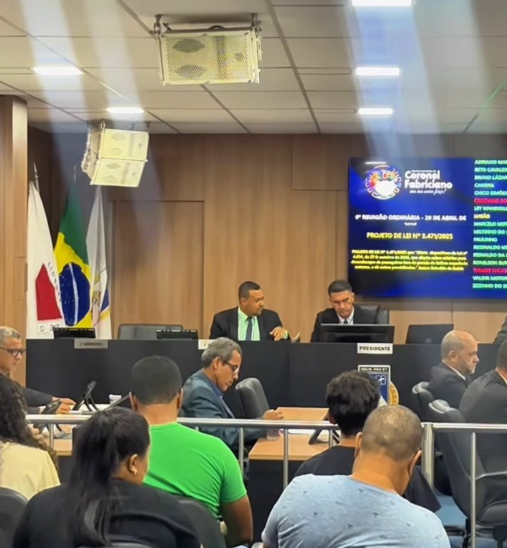 6ª Reunião Ordinária da Câmara Municipal de Coronel Fabriciano – 29 de abril de 2025