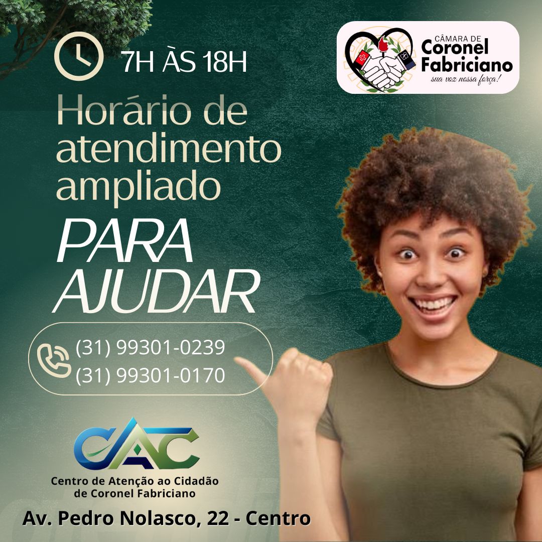 CAC E SETOR JURÍDICO DA CÂMARA AMPLIAM HORÁRIO DE ATENDIMENTO PARA MELHOR SERVIR A POPULAÇÃO