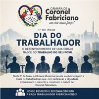 Câmara Municipal de Coronel Fabriciano homenageia os trabalhadores no 1º de Maio