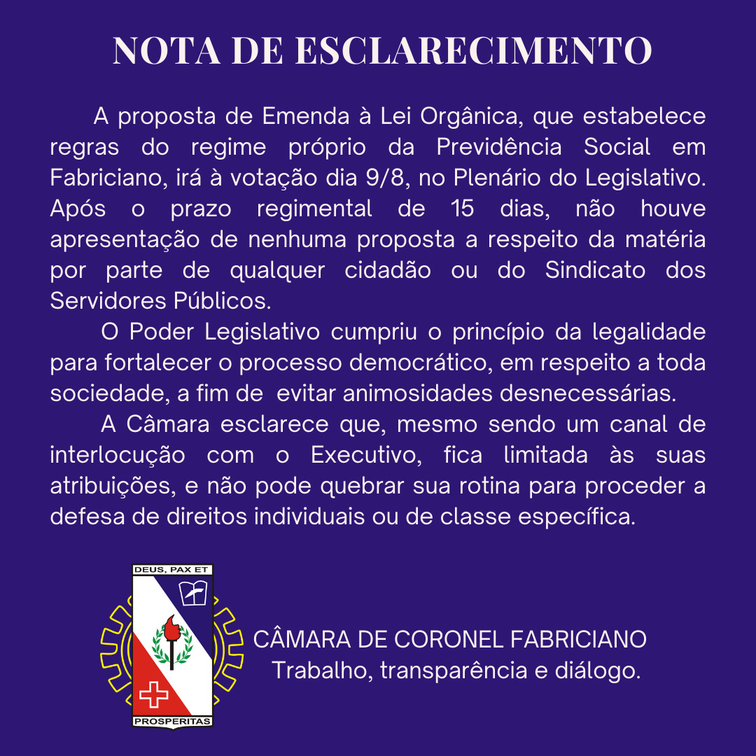 Nota de esclarecimento