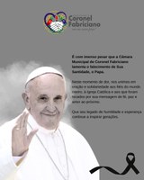 Nota de Pesar pelo Falecimento de Sua Santidade, o Papa Francisco