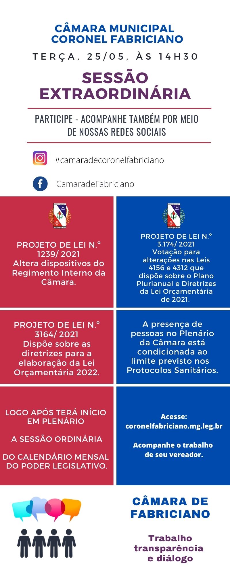 Pauta das Sessões Extraordinárias