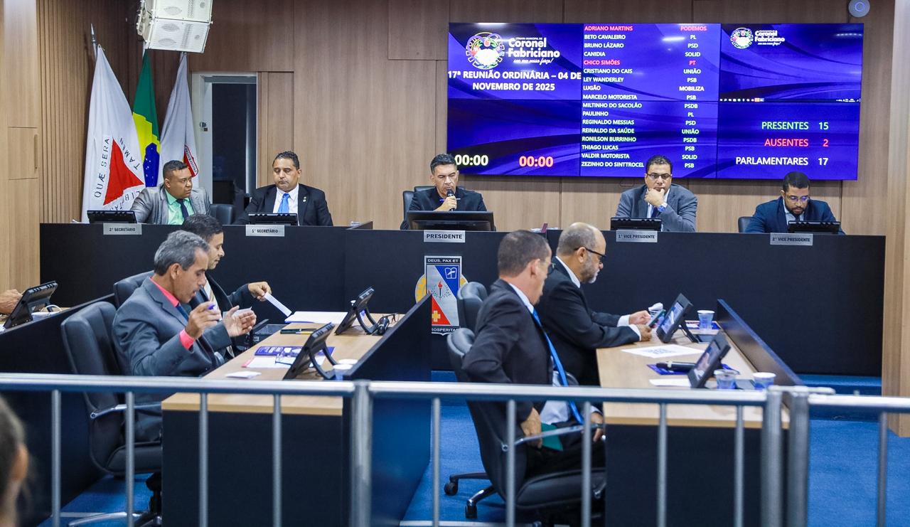 Resumo da 17ª Reunião Ordinária da Câmara Municipal de Coronel Fabriciano